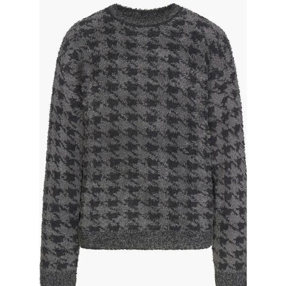 SKIMS Cozy Knit Unisex Pullover in Houndstooth Onyx size Small - Picture 3 of 5